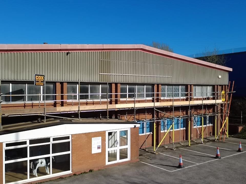 Commercial scaffolding project