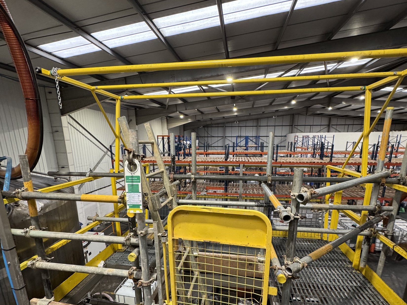Industrial plant scaffolding